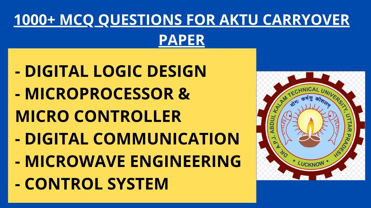 1000+ MCQ QUESTIONS FOR AKTU CARRYOVER PAPER || BY TECH LECTURE
