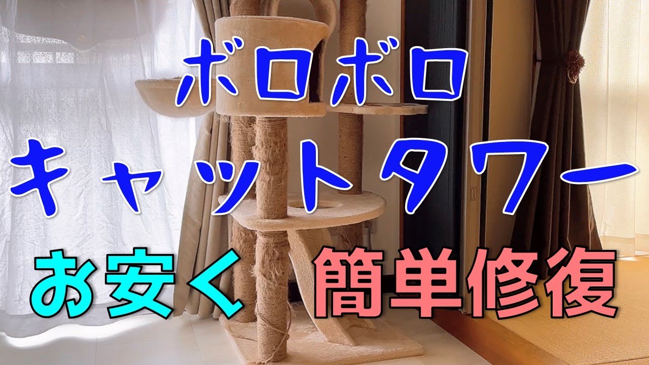 【DIY】いつもお世話になっているキャットタワーをお安く＆簡単修復する方法