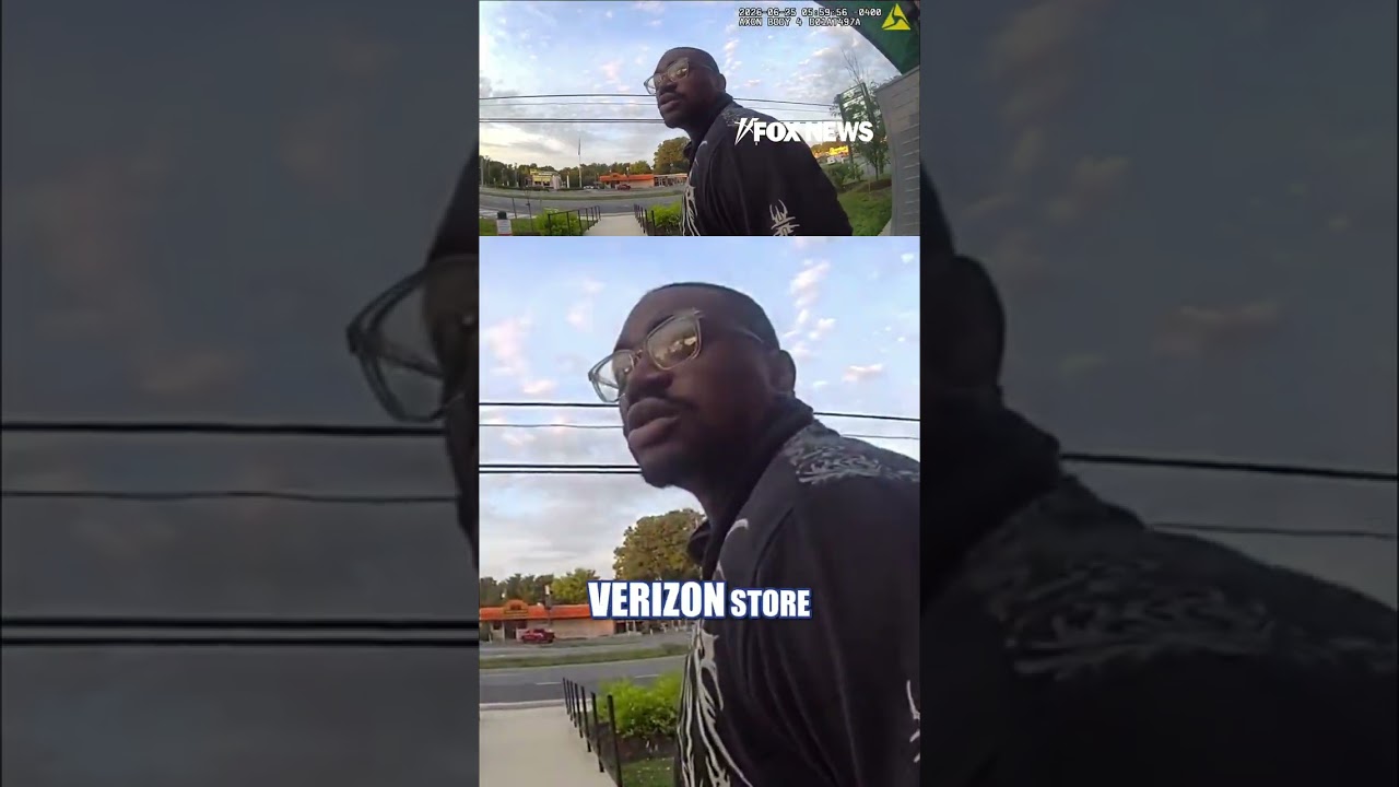 У подозреваемого УГНАЛИ грузовик, пока он предположительно ГРАБИЛ салон Verizon #foxnews #новости...