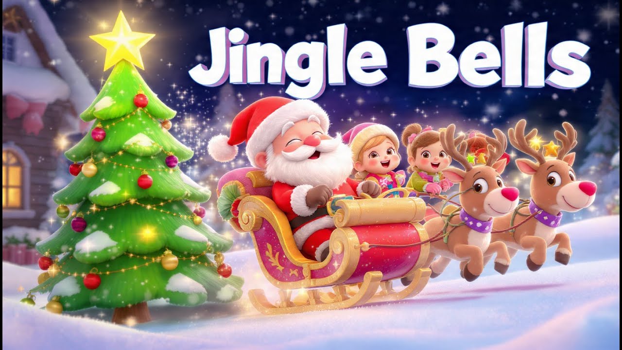 🎅 Jingle Bells Kids Version | Super Fun Christmas Song | 3D Cartoon | Kids Dance & Sing Along