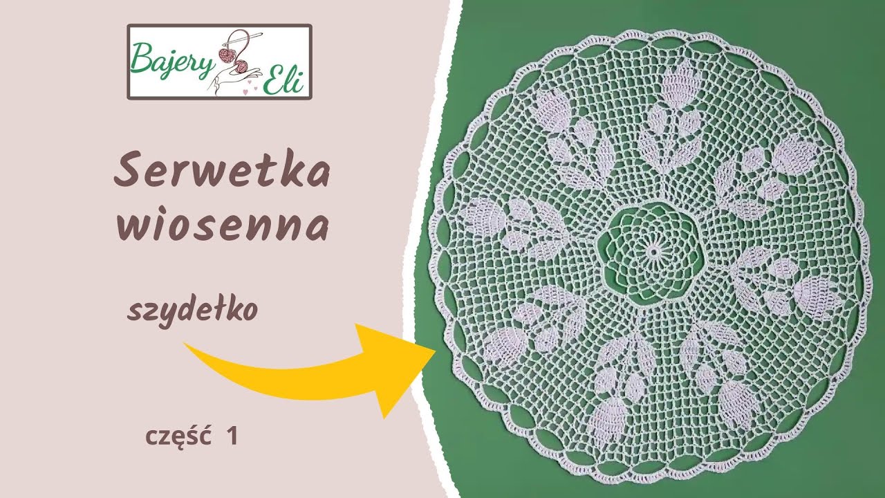 #szydełkowaniebajeryeli Serwetka Wiosenna W Tulipany /Doily Crochet