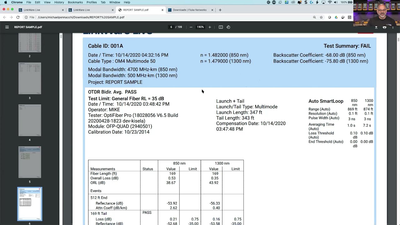 Analyzing the Fluke Networks LinkWare™ Report