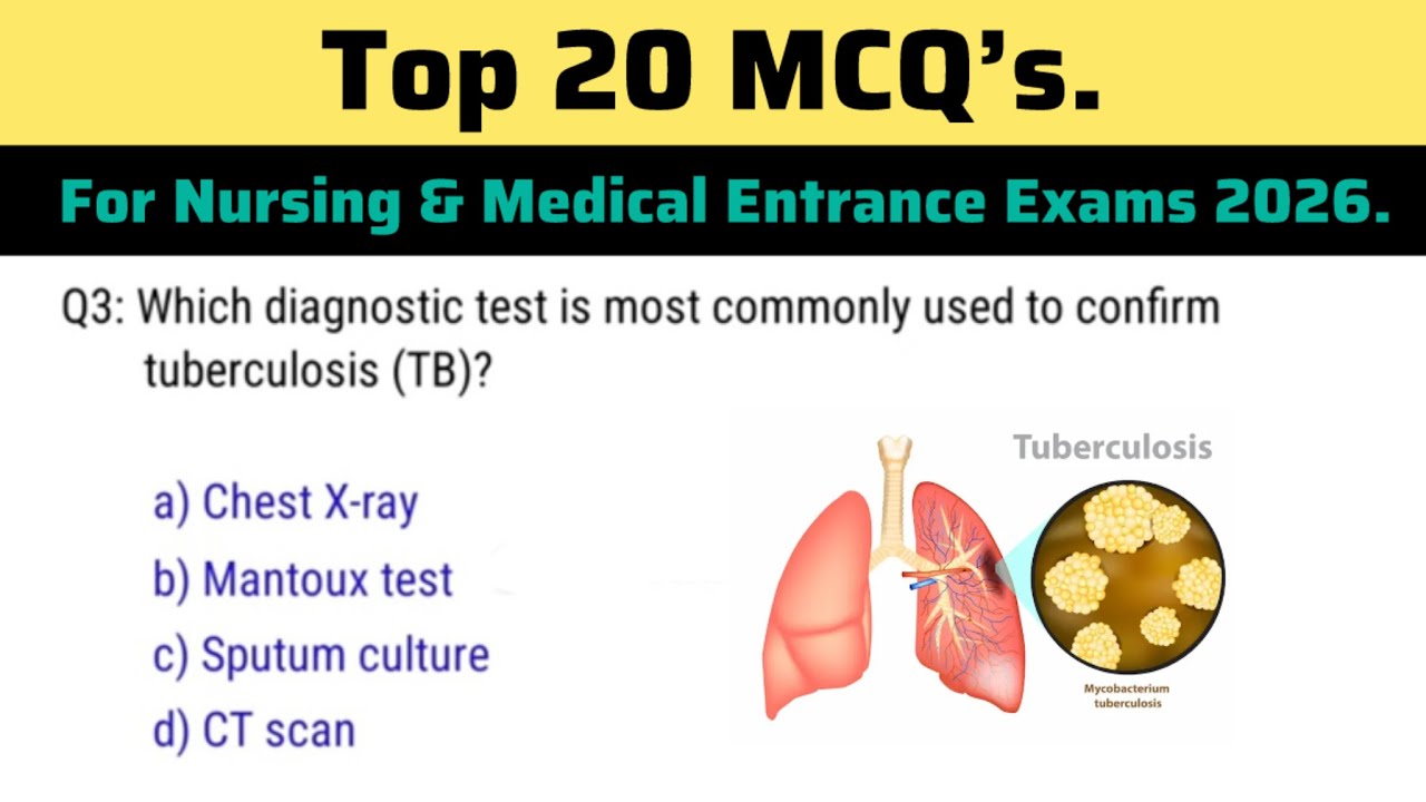 Top 20 MCQ’s for Nursing and Medical Entrance Exams 