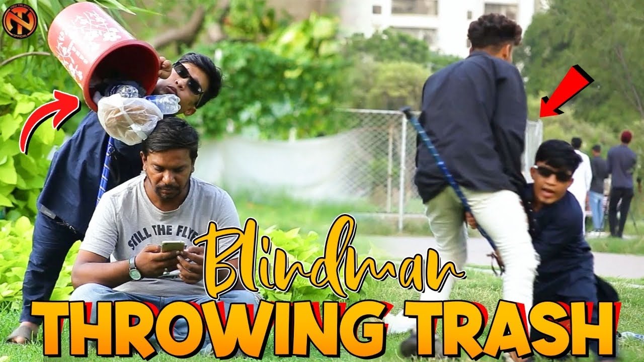 Blindman Throwing Trash - Funny Reactions  | @NewTalentOfficial