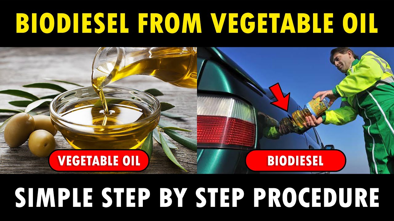 Production of BIODIESEL from VEGETABLE OIL | How to make Biodiesel from used Cooking oil at Home