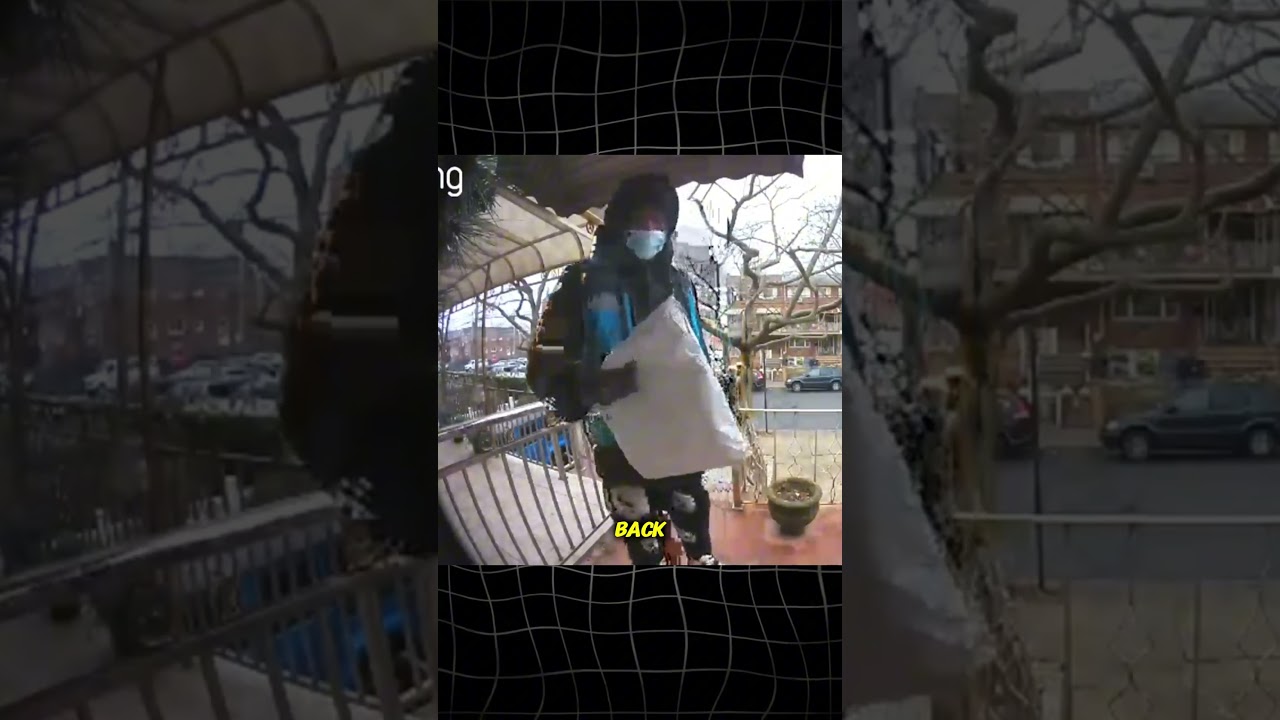 Камера дверного звонка засняла вора, пойманного с поличным под жалким предлогом