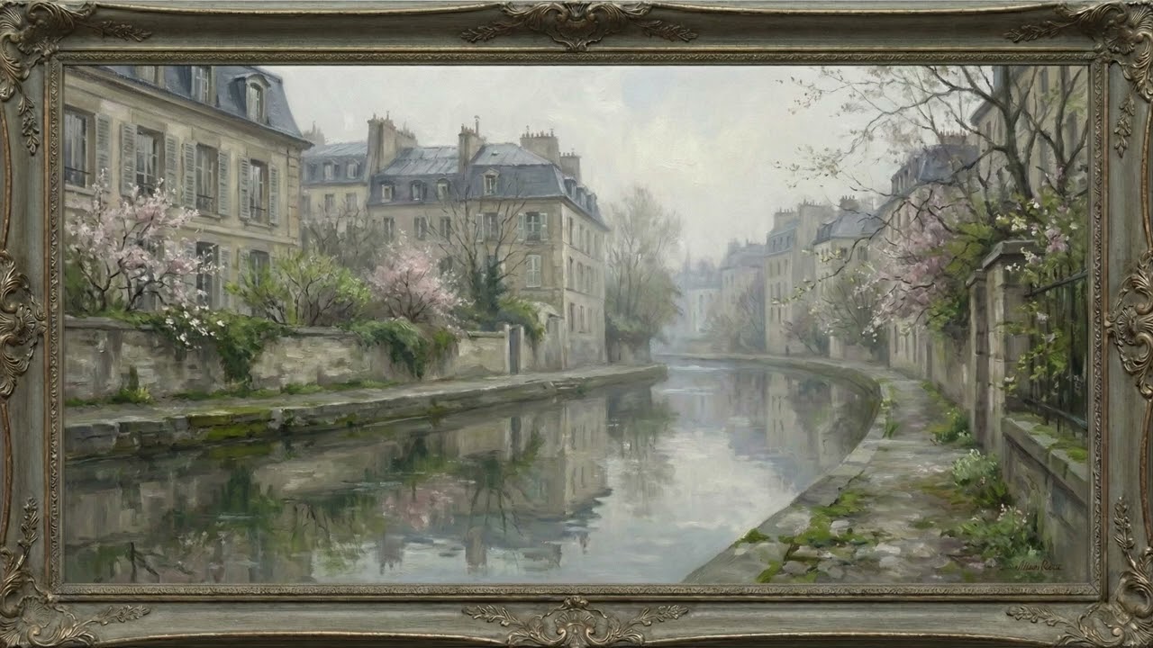 Paris Study Session | Classical Study Music | Quiet Canal in Early Spring  Piano for Reading & Focus