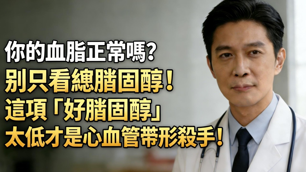 你的血脂正常嗎？別只看總膽固醇！這項「好膽固醇」太低才是心血管隱形殺手！#郭醫生 #血脂解讀 #膽固醇 #三酸甘油酯 #健康科普 #看懂健檢報告 #心血管健康 #內科醫生 #營養師