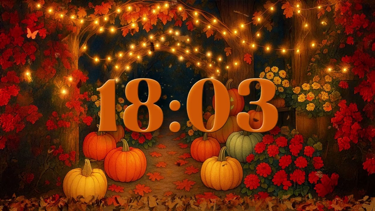 30 Min Countdown timer, Autumn Pumpkin Trail - Cozy Fall Ambience for Focus & Relaxation