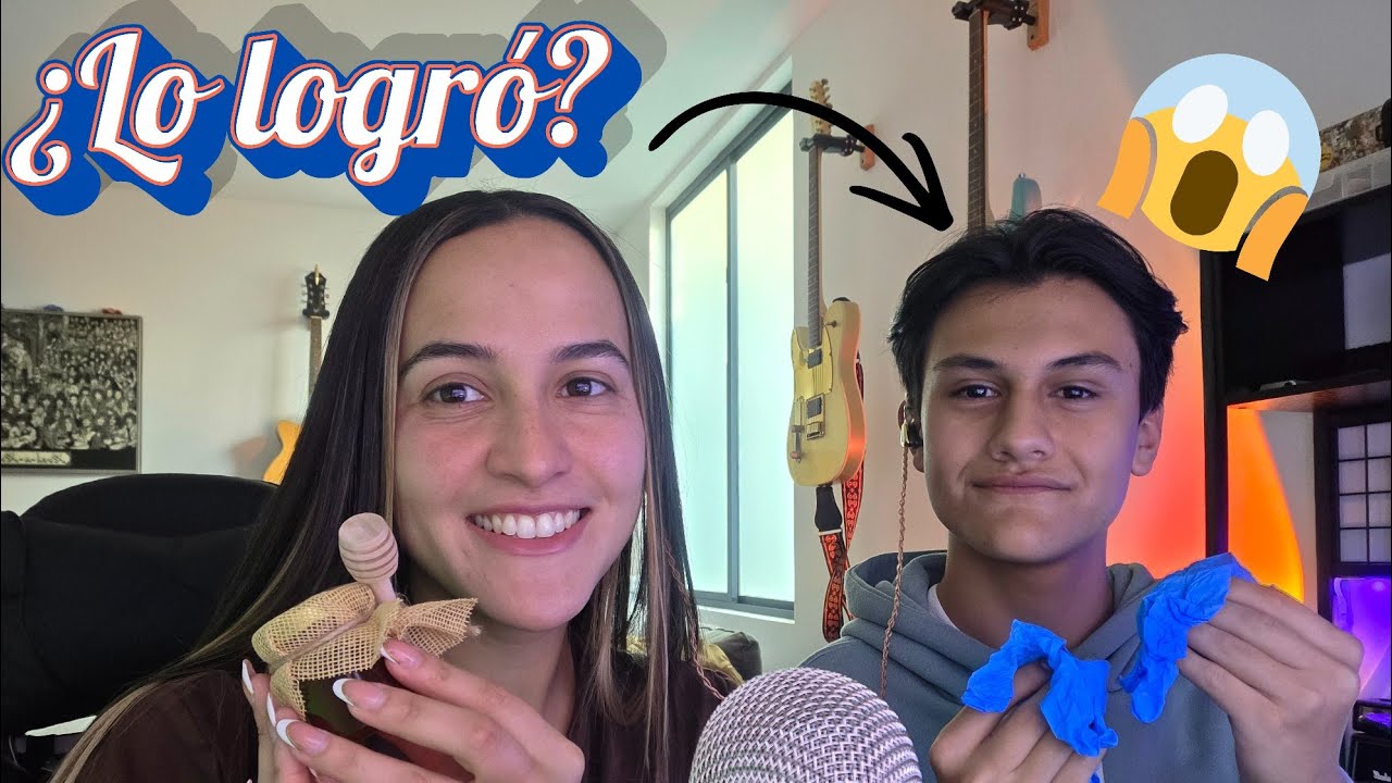 ¿Mi hermano puede hacer ASMR? 😅 Primera vez con tapping y mouth sounds