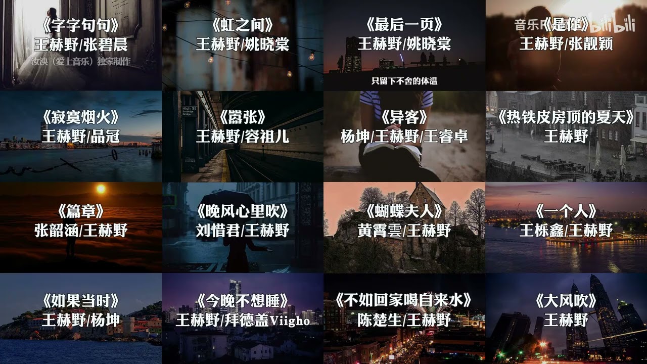 王赫野的音乐合集来了！一小时纯享版