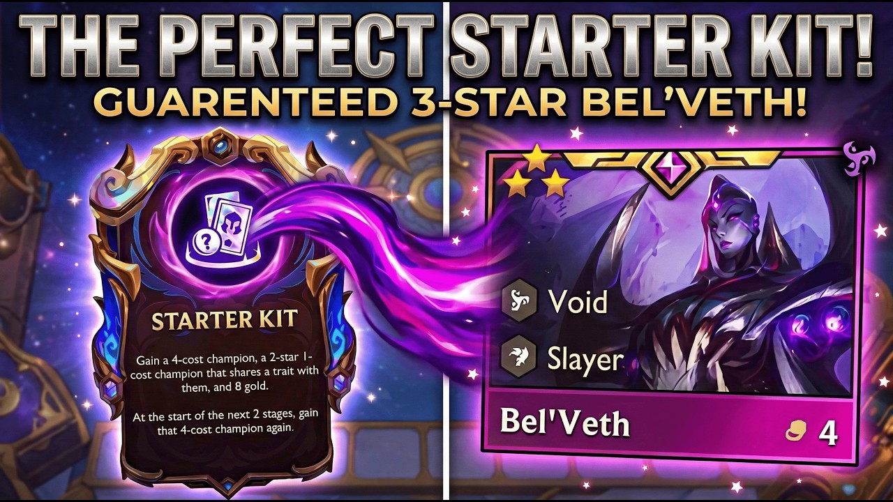 I GOT 3-STAR BEL'VETH BECAUSE OF THE STARTER KIT?! 😱 The Most BROKEN Augment in TFT!