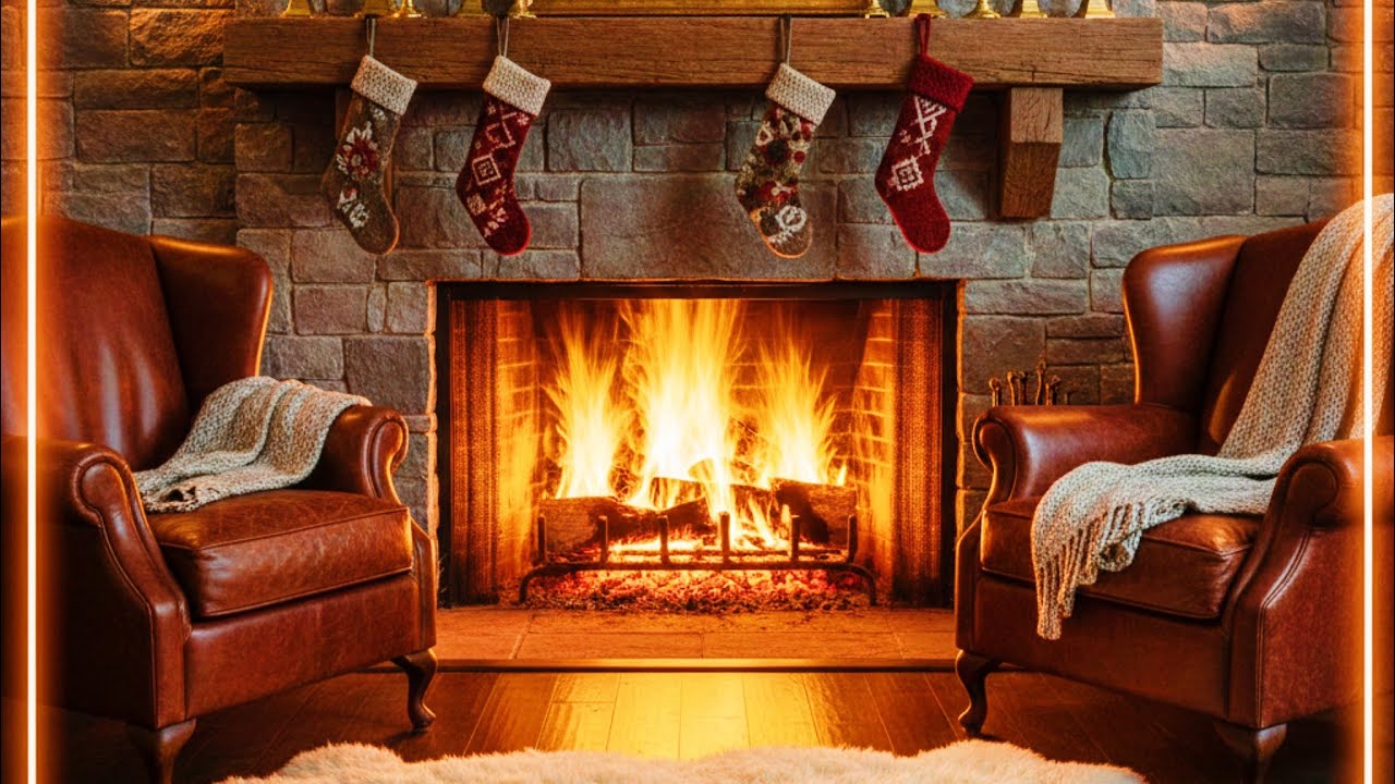 Cozy Fireplace in 4K 🔥 1 Hour Relaxing Fire Sounds | Video 1