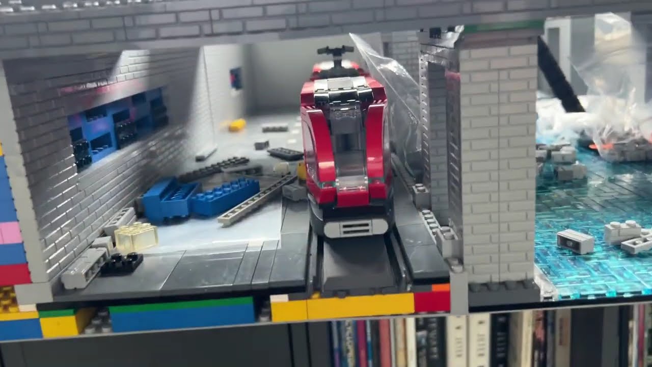 LEGO Amsterdam Central Station - Part 9: Lowering the bridges and building prototype platforms.