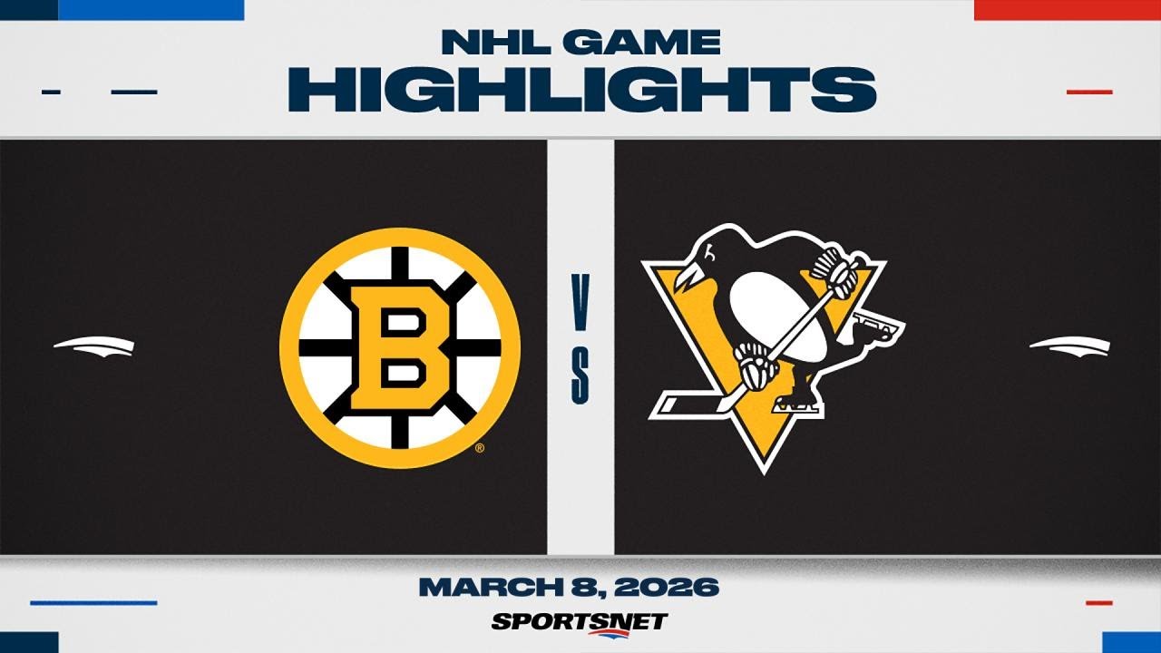 NHL Highlights | Bruins vs. Penguins - March 8, 2026
