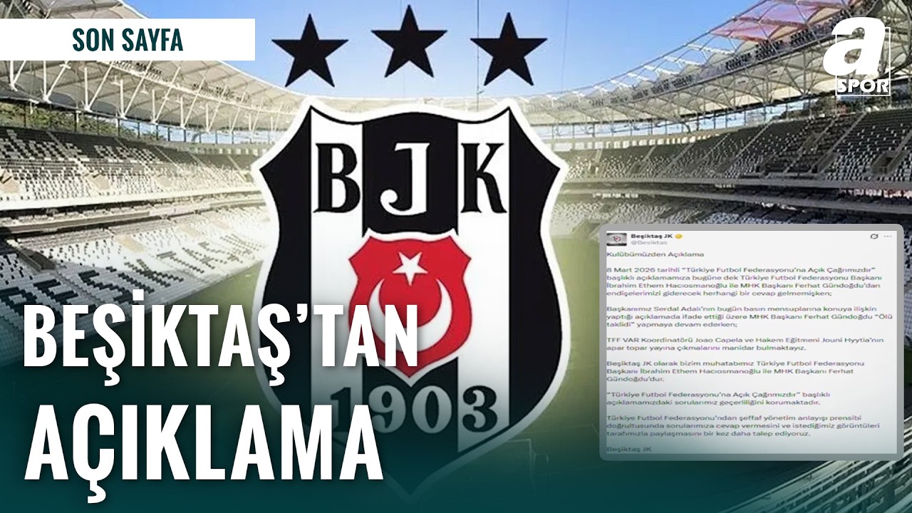 SICAK GELİŞME | Beşiktaş'tan TFF'ye Çağrı: 
