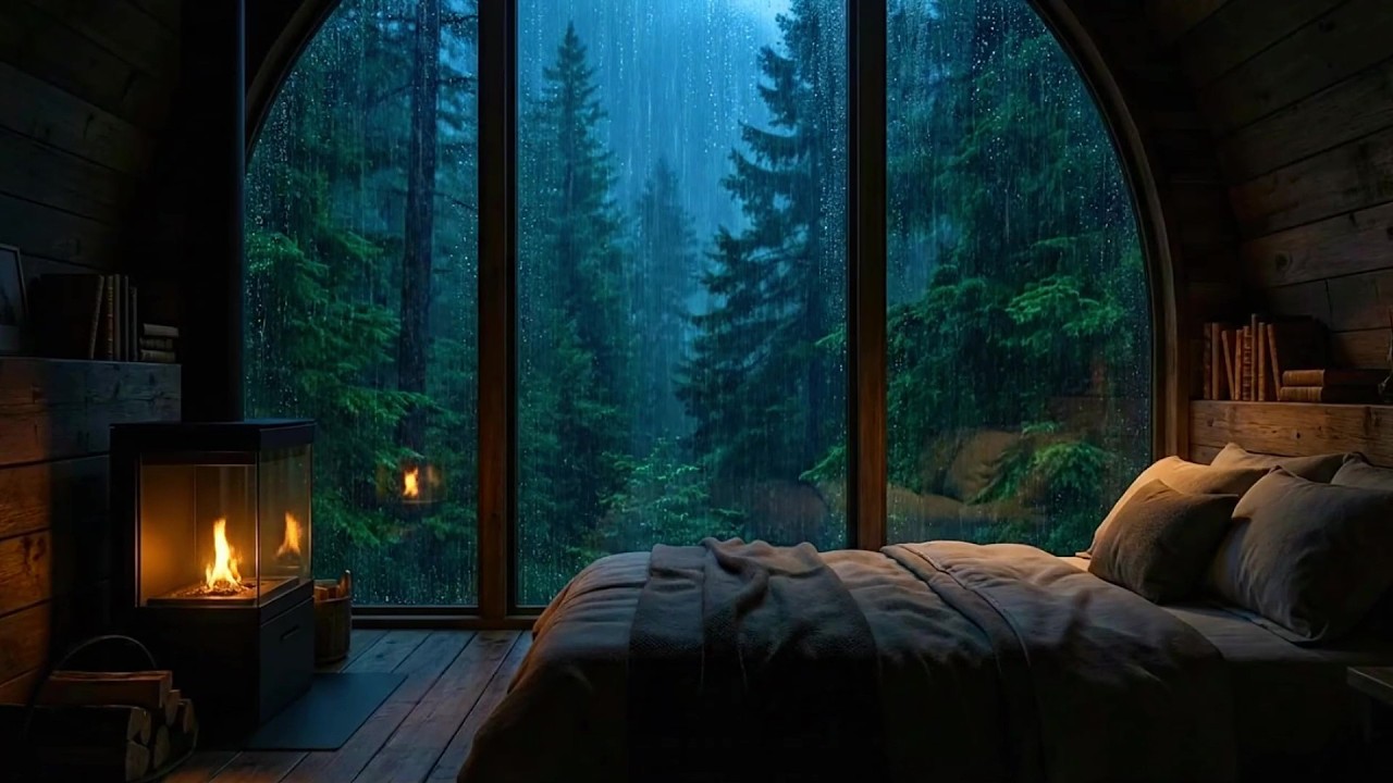 12 Hours Deep Sleep and Stress Relief 🌧️ Healing Piano Music with Gentle Rain Sounds for Meditation