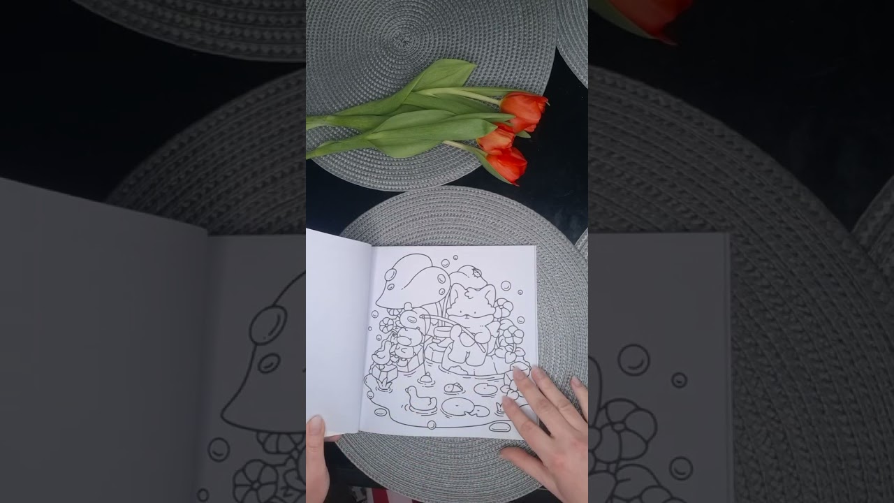 Flip through Spring Moments coloring book 
