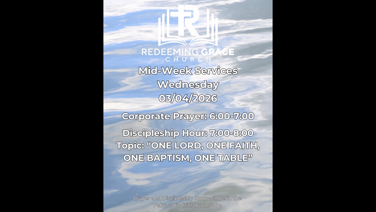 ONE LORD, ONE FAITH, ONE BAPTISM, ONE TABLE Eph. 4:1-6
