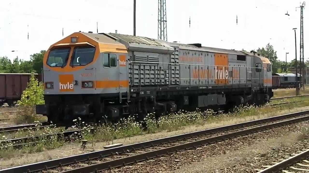 NICE DIESEL SOUND! HVLE-Blue Tiger shunting at Oranienburg
