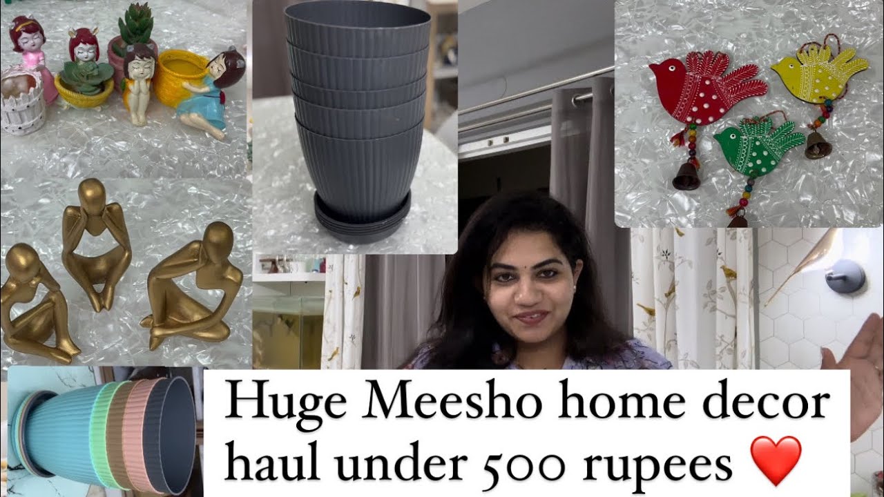 Meeshoలొ ఇంత తక్కువ లొ అంత మంచి items దొరుకుతాయిఅనుకోలేదు | Meesho home decor hall under 500 rupees