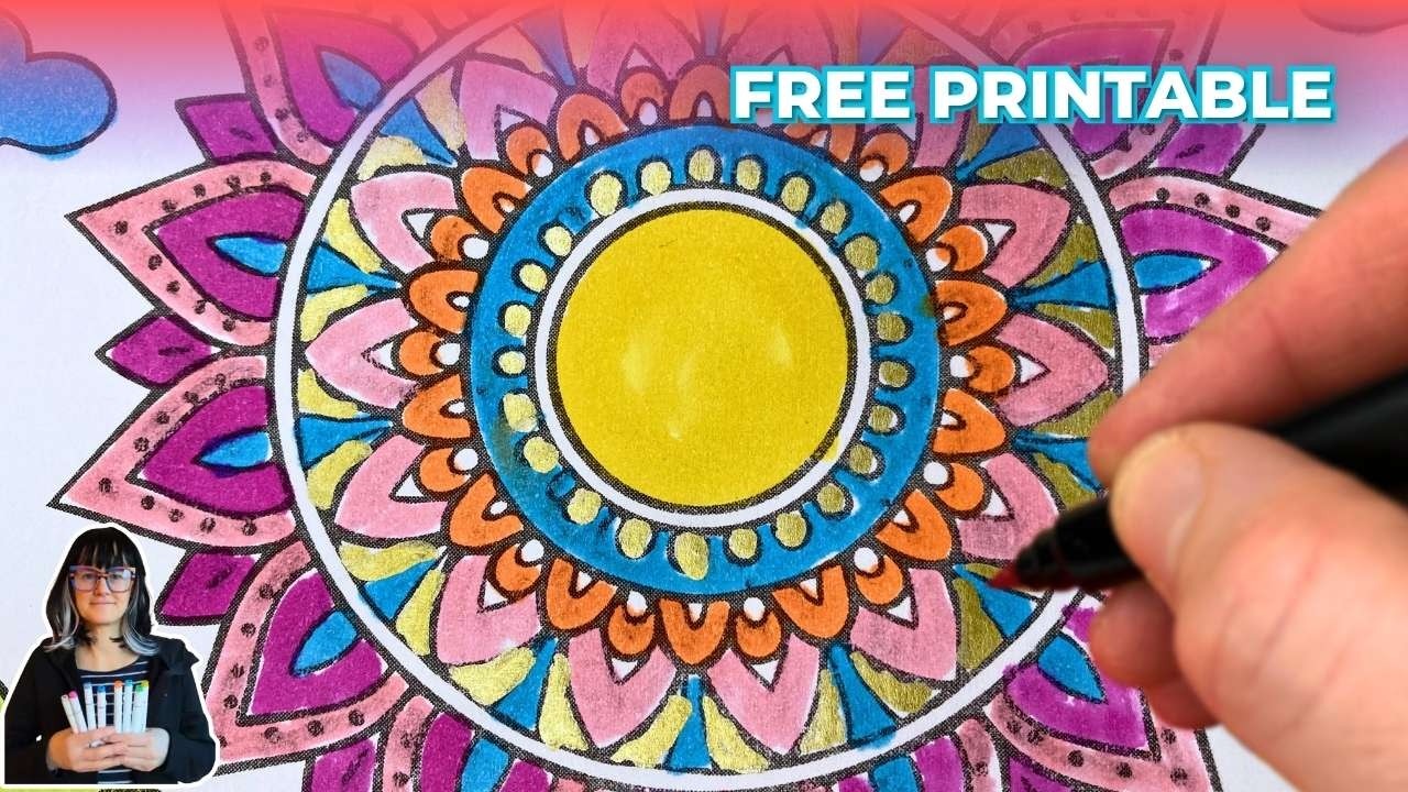 Mindfulness Coloring Page for Adults | Free Printable Mandala