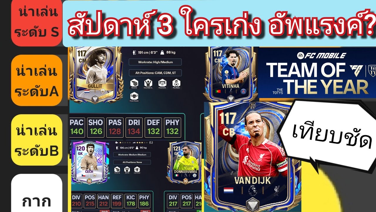 FC MOBILE Tier List นักเตะสัปดาห์ 3 ใครเก่ง น่าตีมั้ย? เทียบชัดๆ [ตอบทุกคอมเมนท์ครับ]#fcmobile
