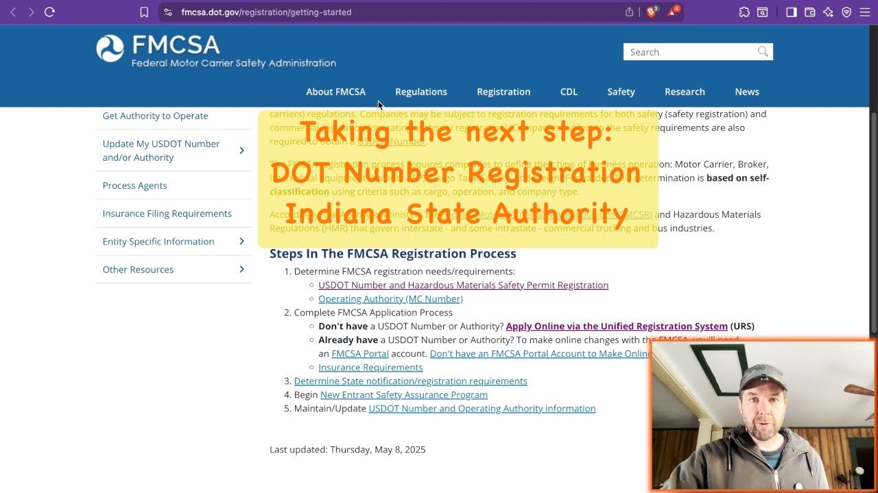 Next step - Intrastate Authority with DOT Number 