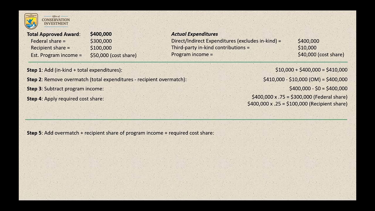 Instructional Video: Completing the SF425_InKind, Cost Sharing PI, Overmatch
