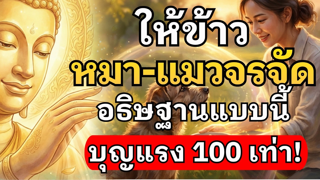 ให้ข้าวหมาแมวจรจัด อธิษฐานแบบนี้บุญแรง 100 เท่า! เผยเคล็ดลับเปลี่ยนเมตตาเป็นมหากุศลพลิกชีวิต