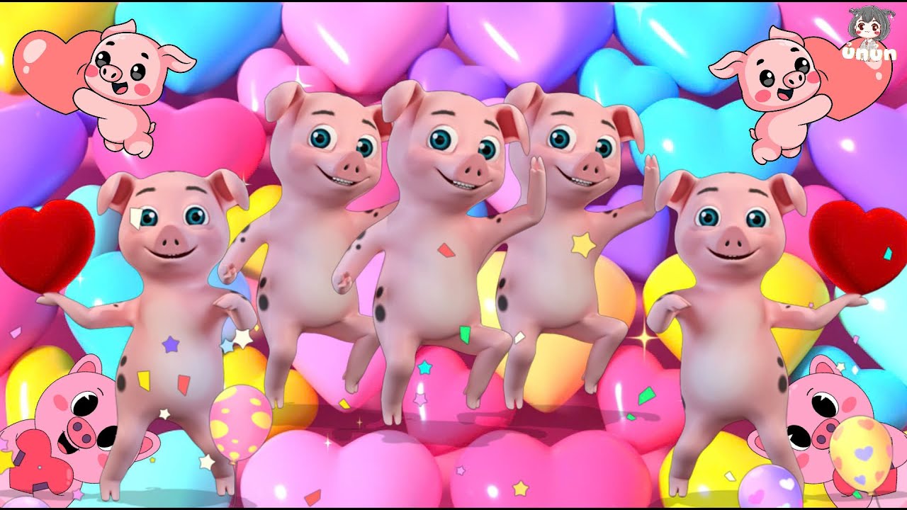 Chú Heo Hồng Ham Chơi - Đàn Heo Con | Heo Ú Na Ú Nần | Nhạc Dance Khu Trò Chơi Triệu View