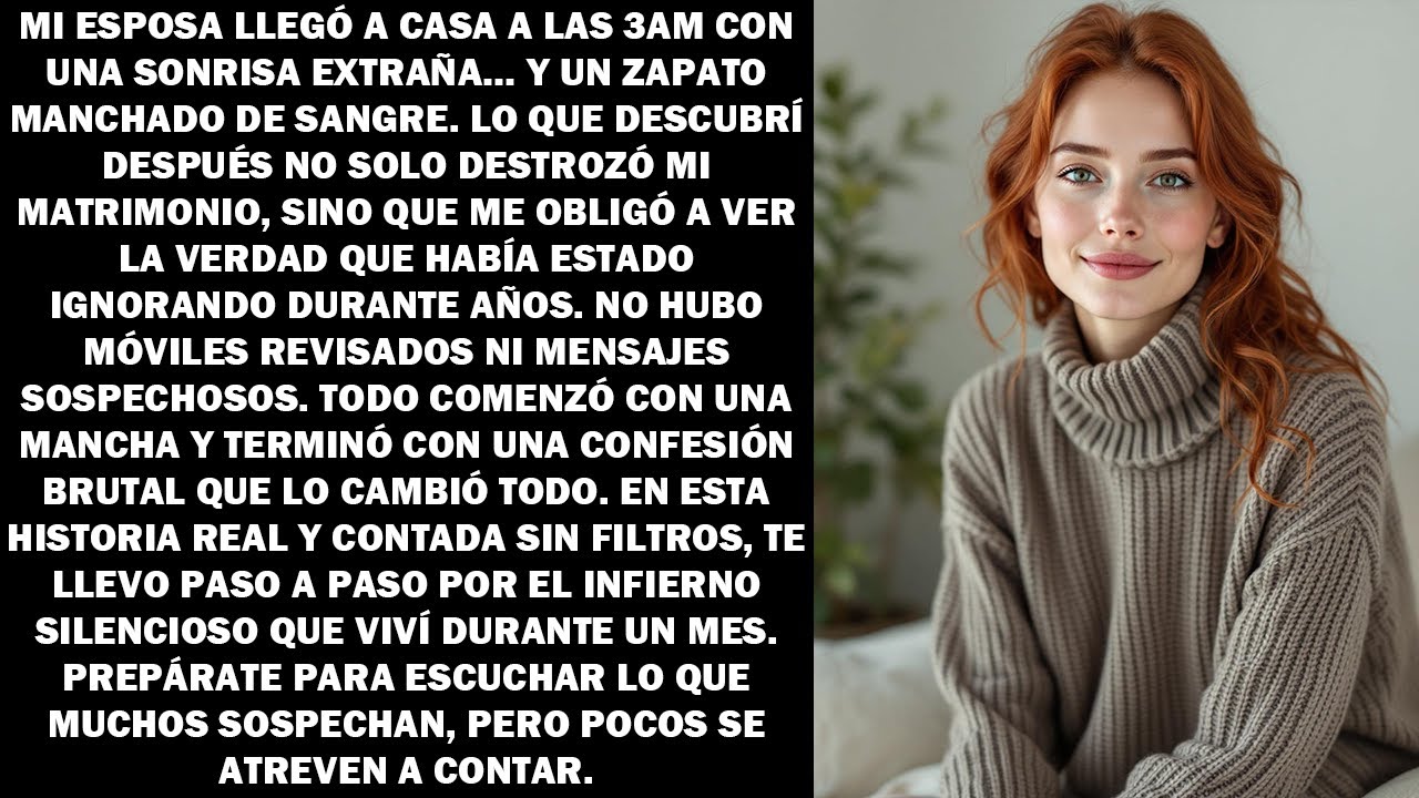Mi esposa volvió con sangre en el zapato a las 3AM... y no lo negó