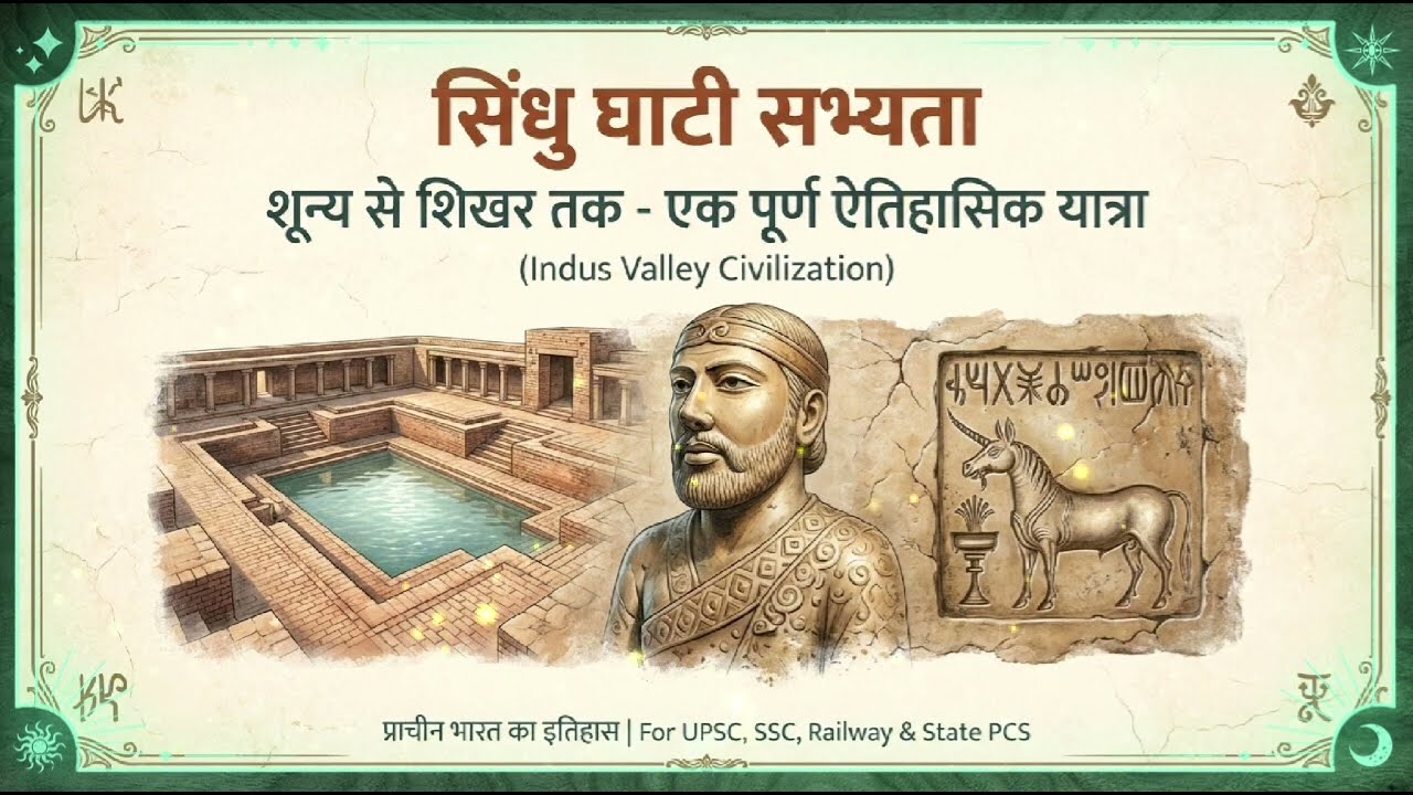 सिंधु घाटी सभ्‍यता शूनय से शिखर तक  पूरी कहानी आसान भाषा में  | Indus Civilization One Shot