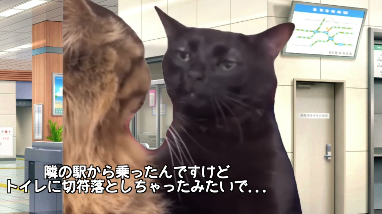 【#猫ミーム】不正乗車を企む人達VSとある駅員