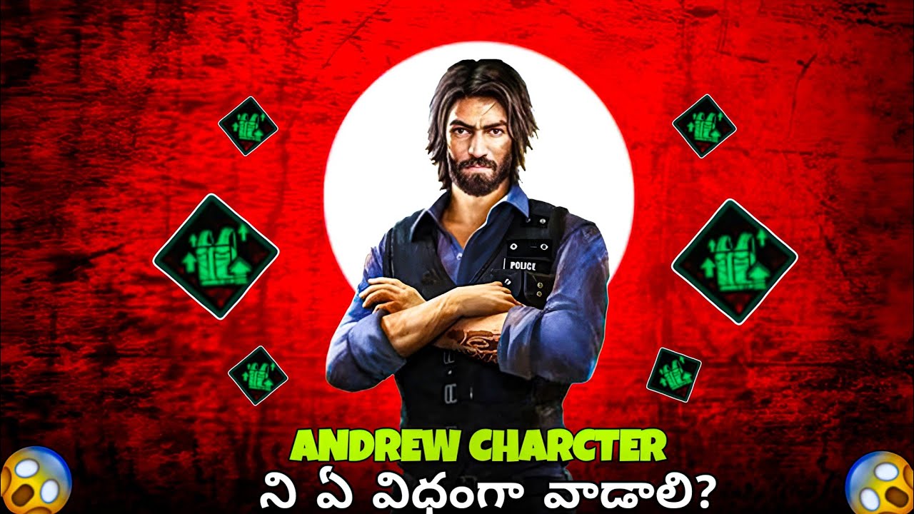 FREE FIRE MAX Andrew 😈 Strongest Defense Character? Full Details Telugu 🔥 