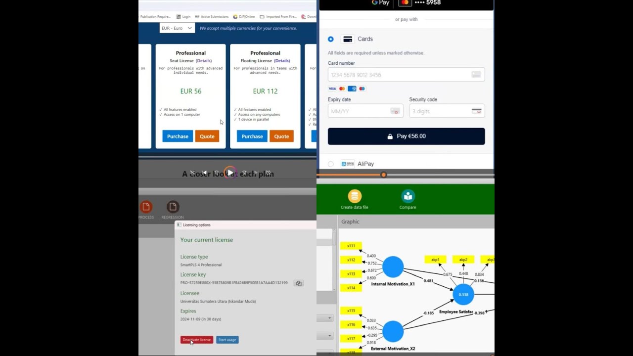 Cara Membeli Lisensi Smart PLS 4.0 Pro, Install & Run Case Variabel Moderasi & Mediasi Sekaligus