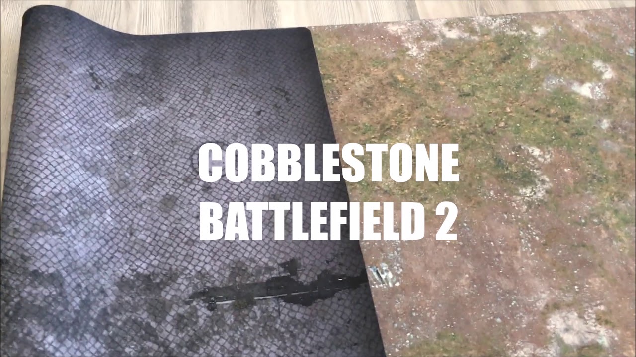 Doublesided neoprene gaming mat - new designs combination - Badlands and Cobblestone Battlefield 2