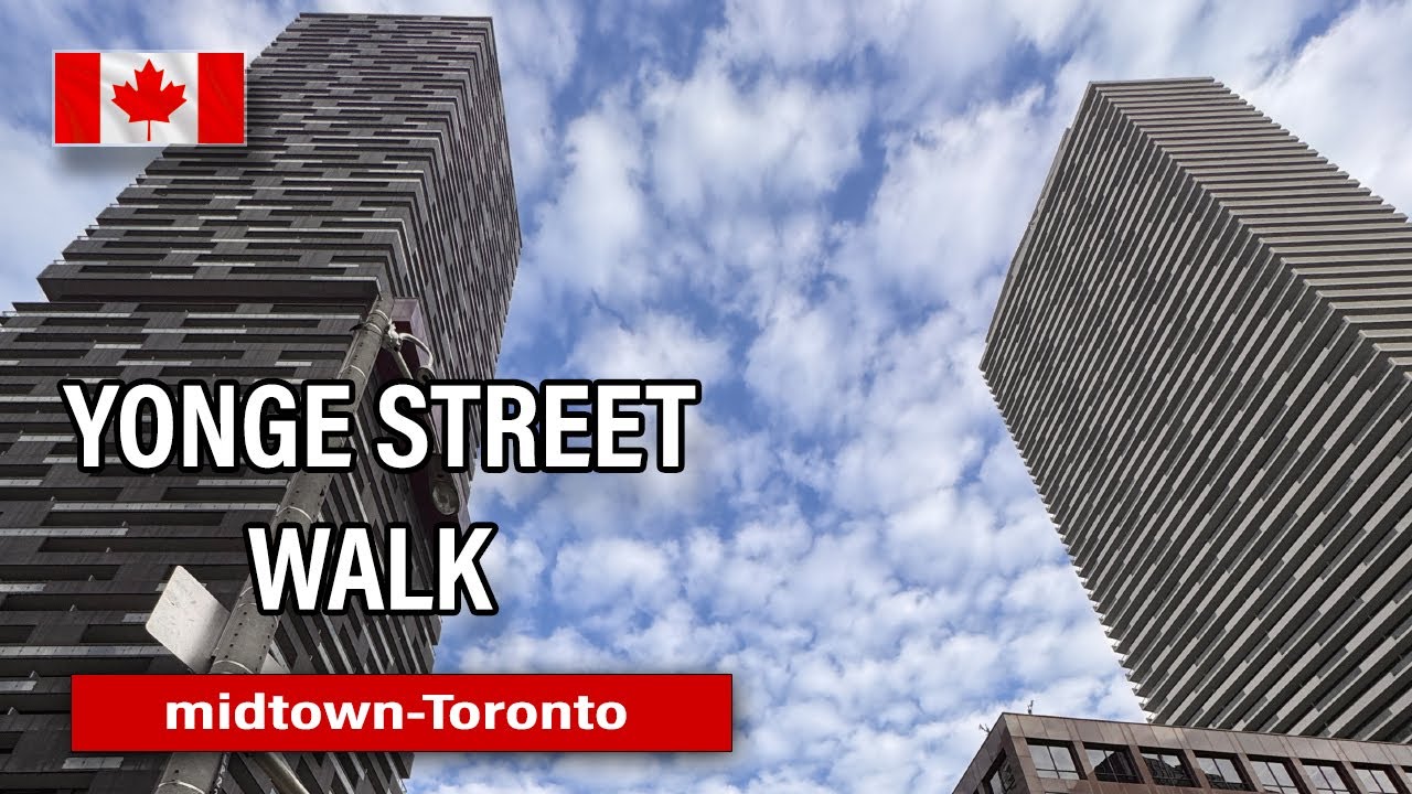 A Calm Walking Tour on Yonge Street | Eglinton to Downtown Direction