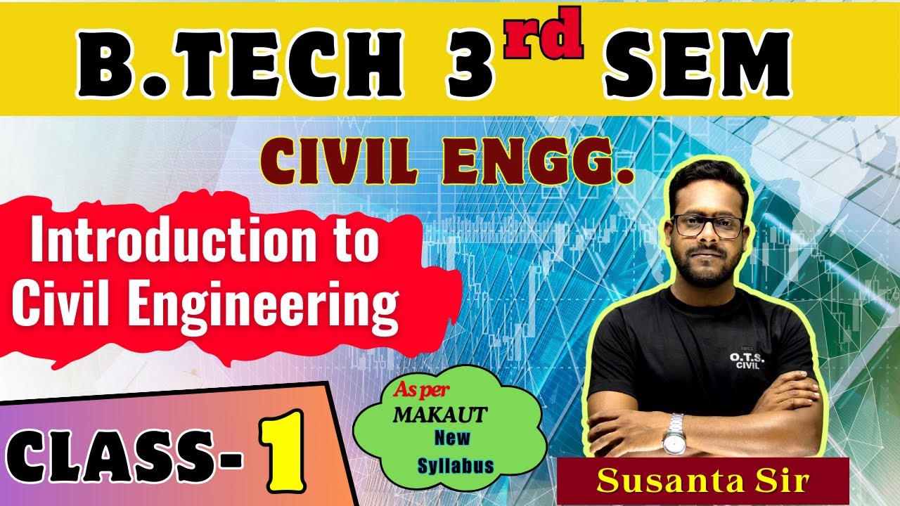 Introduction to Civil Engg-1 || B.Tech Civil || 3rd SEM