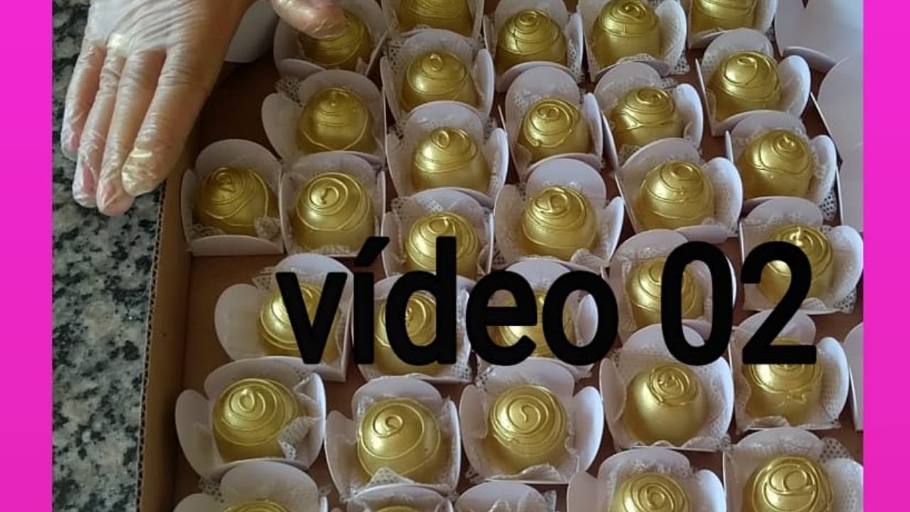 MINI TRUFAS DOURADAS! UM DOCE FINO IDEAL PARA MESAS!