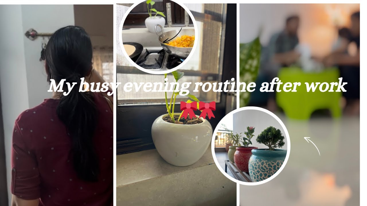 My productive evening routine after work 🌻|| Cooking comforting meal 🍛 || Family time 🌸 ||