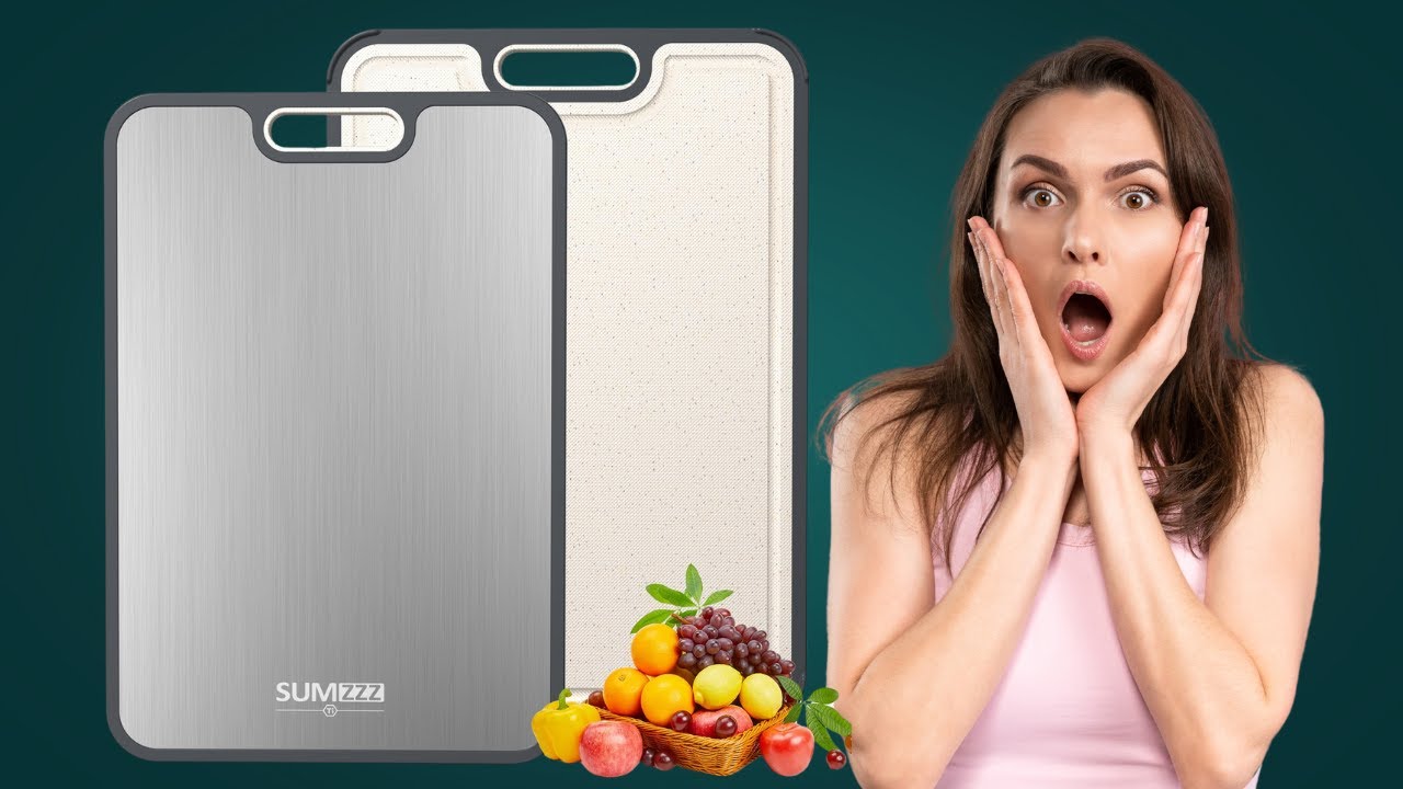 Cutting Board Double Sided, Titanium Cutting Boards for Kitchen