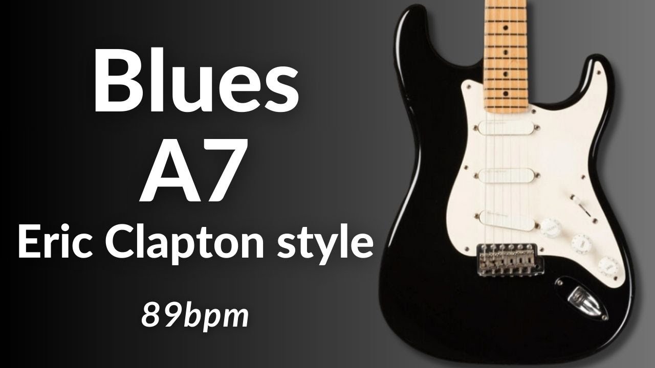 Clapton Style Blues Guitar Backing Track in A7