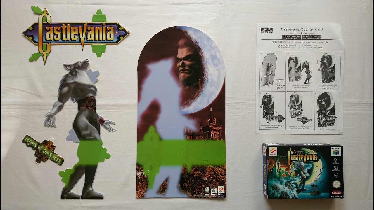 Retro Video Game Promo Collection (PART 341) - Castlevania Legacy of Darkness Standee (Konami,N64)