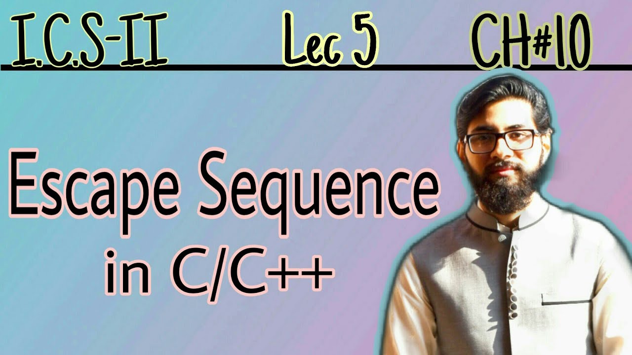 escape sequence in c (hindi/urdu) | 2nd year computer chapter 10 | ICS Part 2