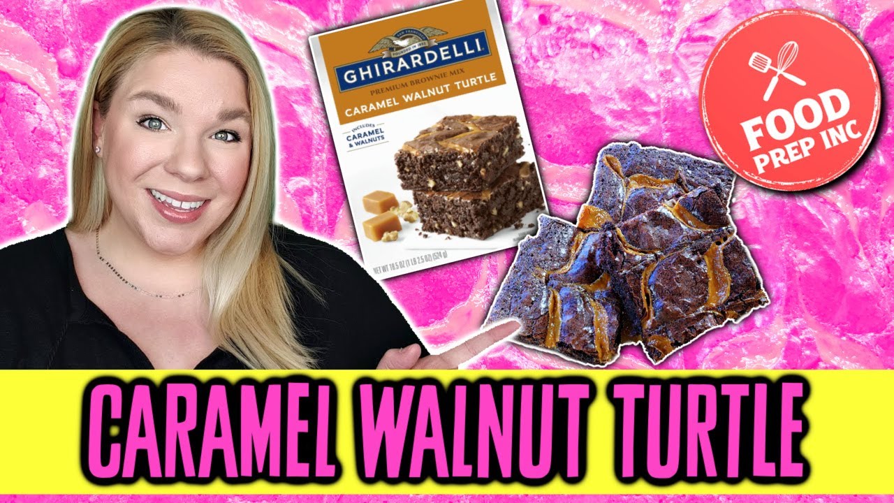 How To Make Ghirardelli Caramel Walnut Turtle Premium Brownies