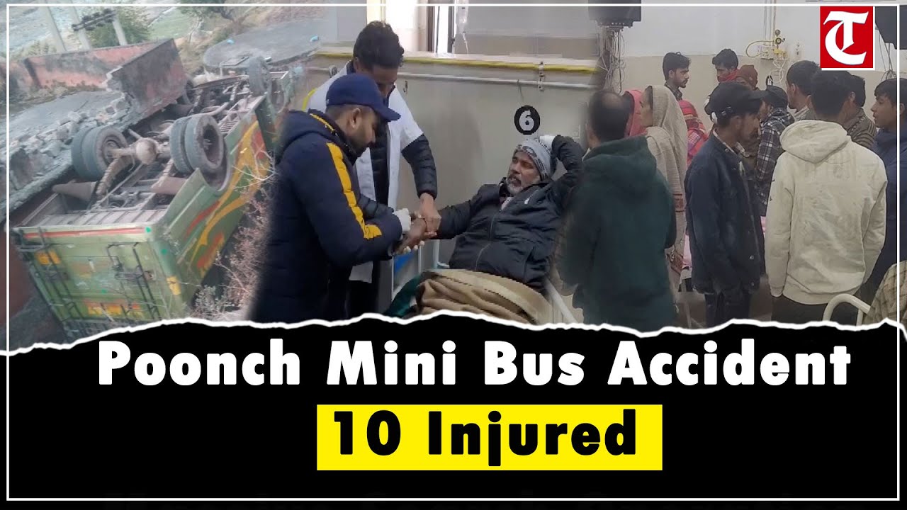 Mini Bus Accident in Chatroo, Poonch (J&K) Injures 10; Victims Shifted to Hospital