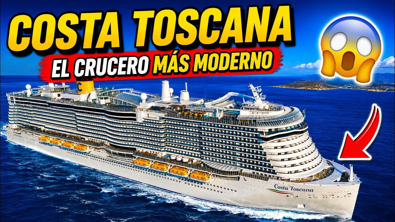COSTA TOSCANA | El Crucero mas moderno de Europa  ¡Así es por dentro! 🚢