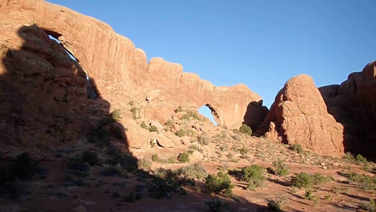 North & South Windows - Arches National Park - Moab, Utah - Sandstone Rock Formations