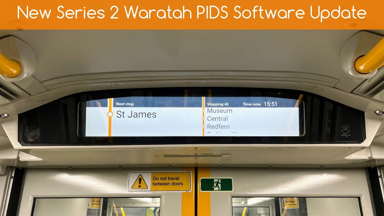 Sydney Trains Vlog 1921: New Series 2 Waratah PIDS Software Update